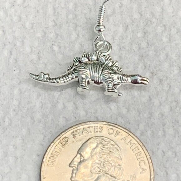 Dinosaur Earring, Dinosaur Lover, Dinosaur Jewelry, Gift Idea, - Picture 2 of 9